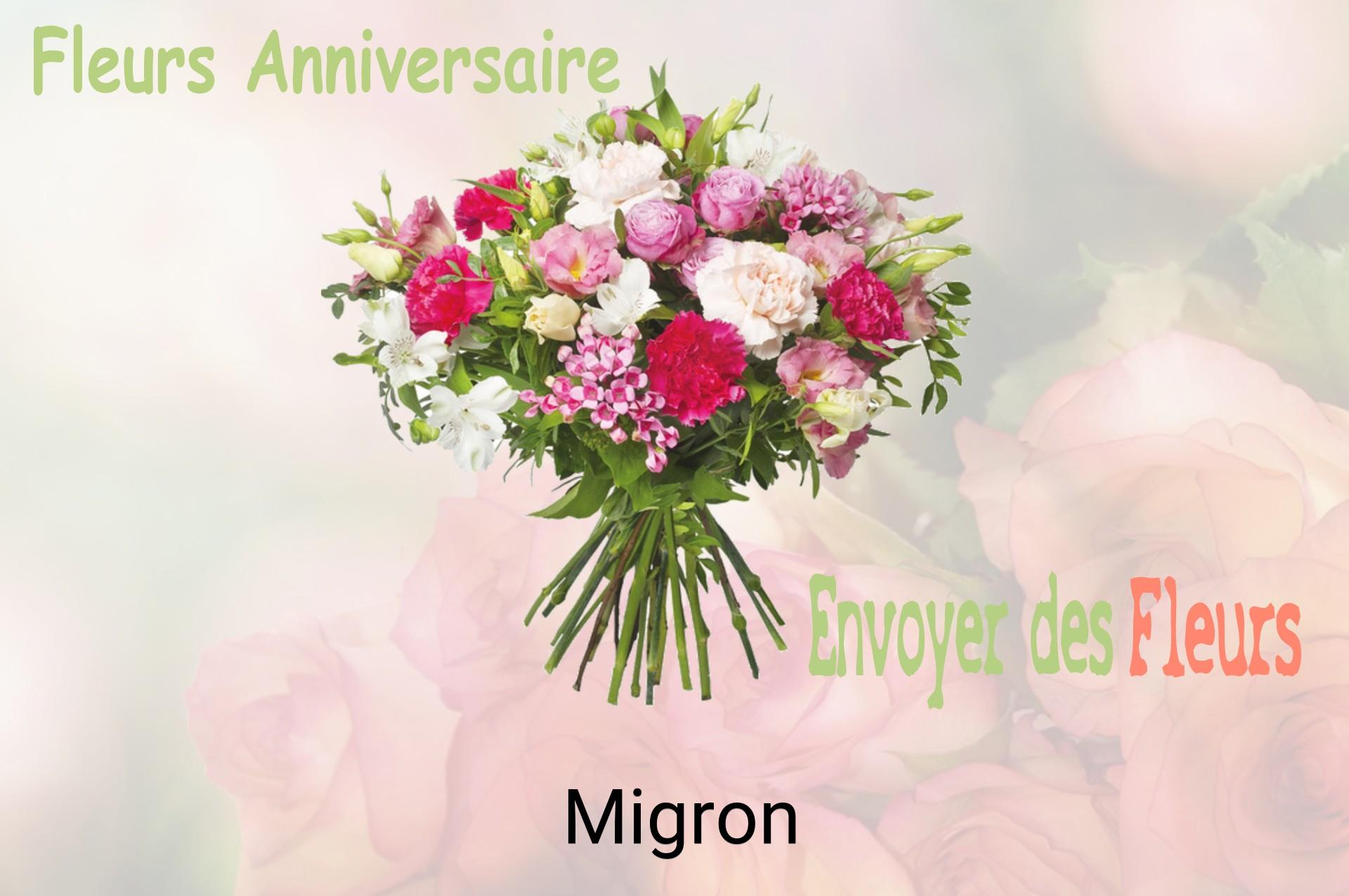 Bouquet de fleurs d’anniversaire livré à Migron