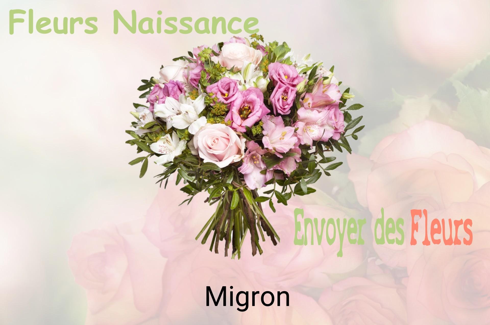 Bouquet de fleurs de naissance livré à Migron